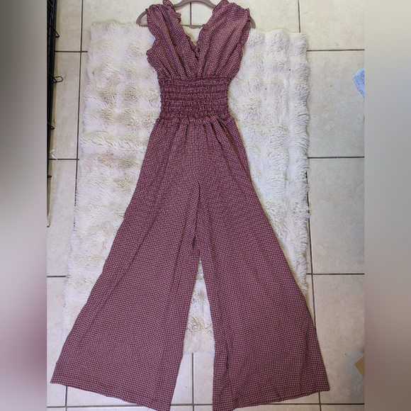 Max Studio Pants - Max Studio Wide Leg Smocked Jumpsuit